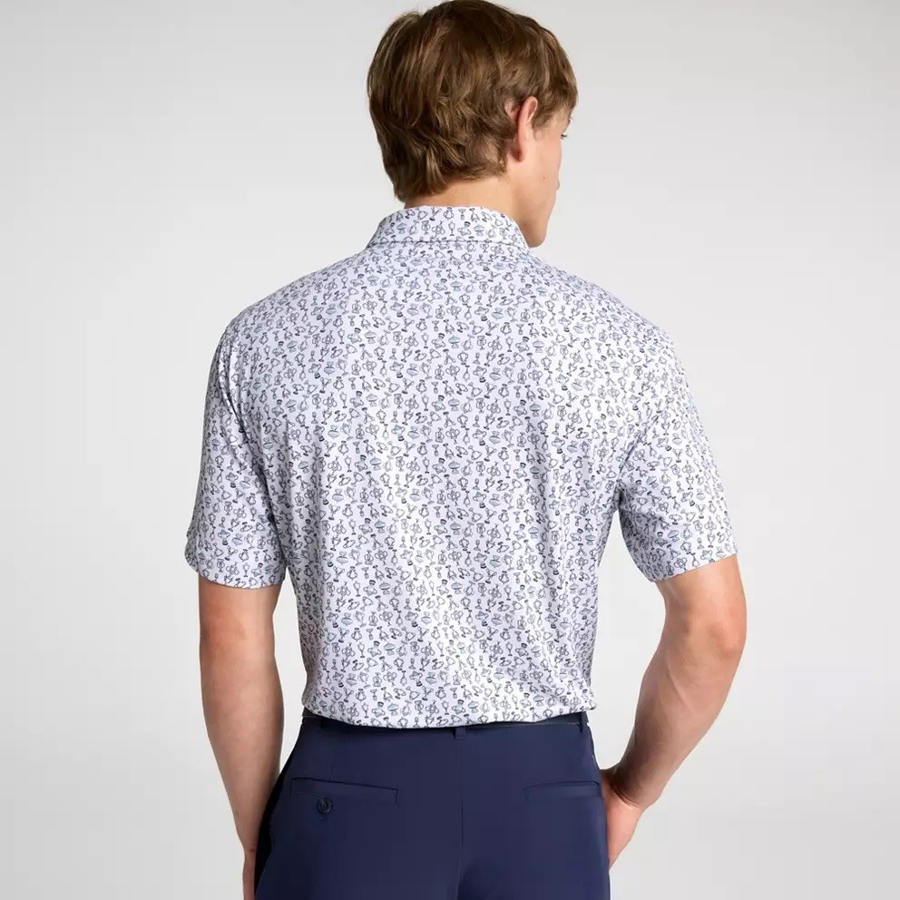 NEW Mens $80 WALTER HAGEN Performance 11 Ryder Cup Golf Polo Tossed Trophy XL