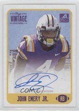 2021 Onyx Vintage College Auto Blue Ink /400 John Emery Jr #CAJO Auto 0j81