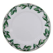 Kent Orange Blossom 10 1/2" Dinner Plates Gold Rim Japan Vintage 1950's