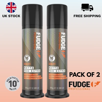 FUDGE PROFESSIONAL MATTE HED EXTRA 2 PACK STRONG HOLD MATTE HAIR STYLING WAX