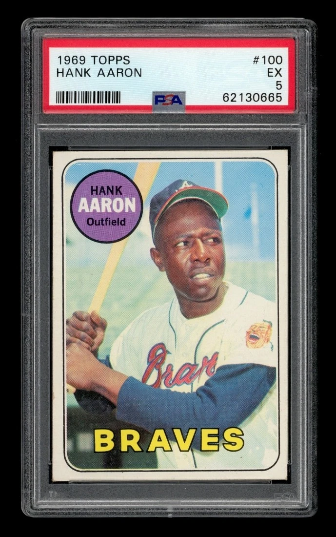 Hank Aaron 5 Graded Baseball Sports Trading Cards & Accessories