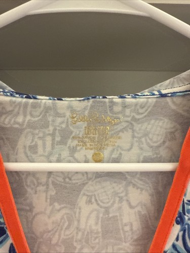 Lilly Pulitzer UPF 50 GABI Luxletic Pop Bomber Blue Get Trunky Hooded Top, XS - Bild 2 von 7