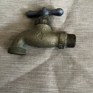 Vtg  Brass?Water Faucet Spigot Indoor Outdoor Made USA