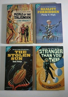 Lot 4 Vintage ACE Science Fiction Paperbacks LEIGH BRACKETT - Philip E. High 