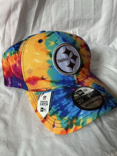 Pittsburgh Steelers NFL 39Thirty New Era Cap Crucial Catch 2020 Tie Dye, M/L NEW - Picture 2 of 7