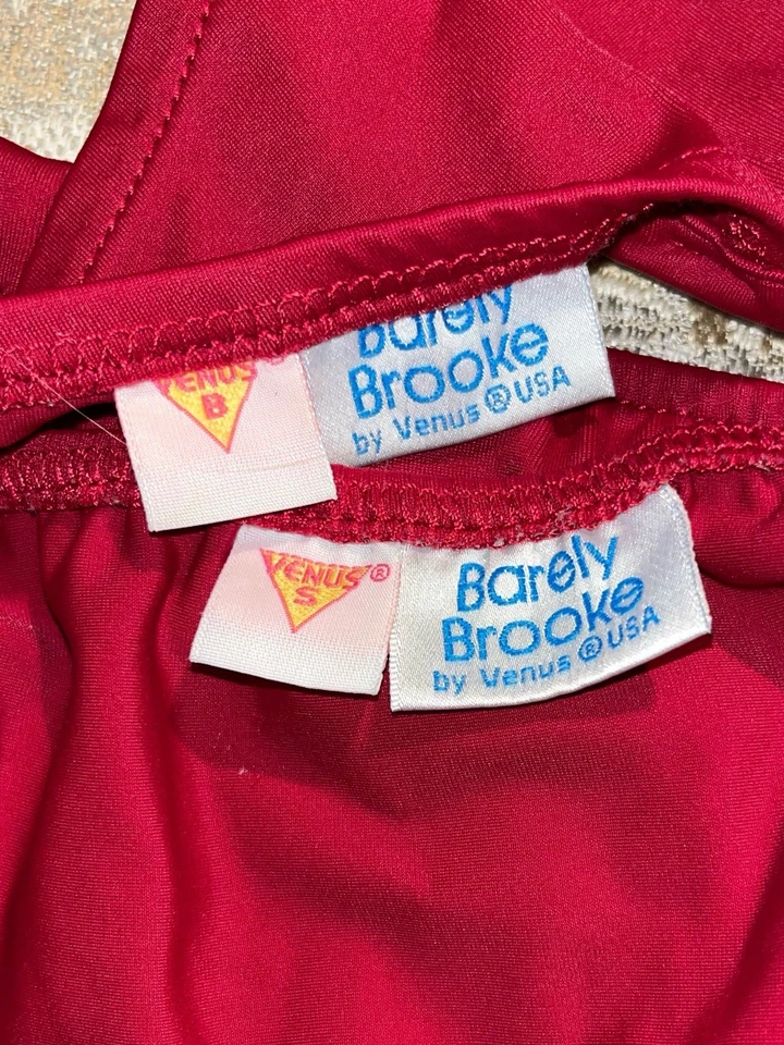 Бикини Barely Brooke By Venus сделано в США из красного бисера верх B низ низ два предмета плавание - Изображение 3 из 3