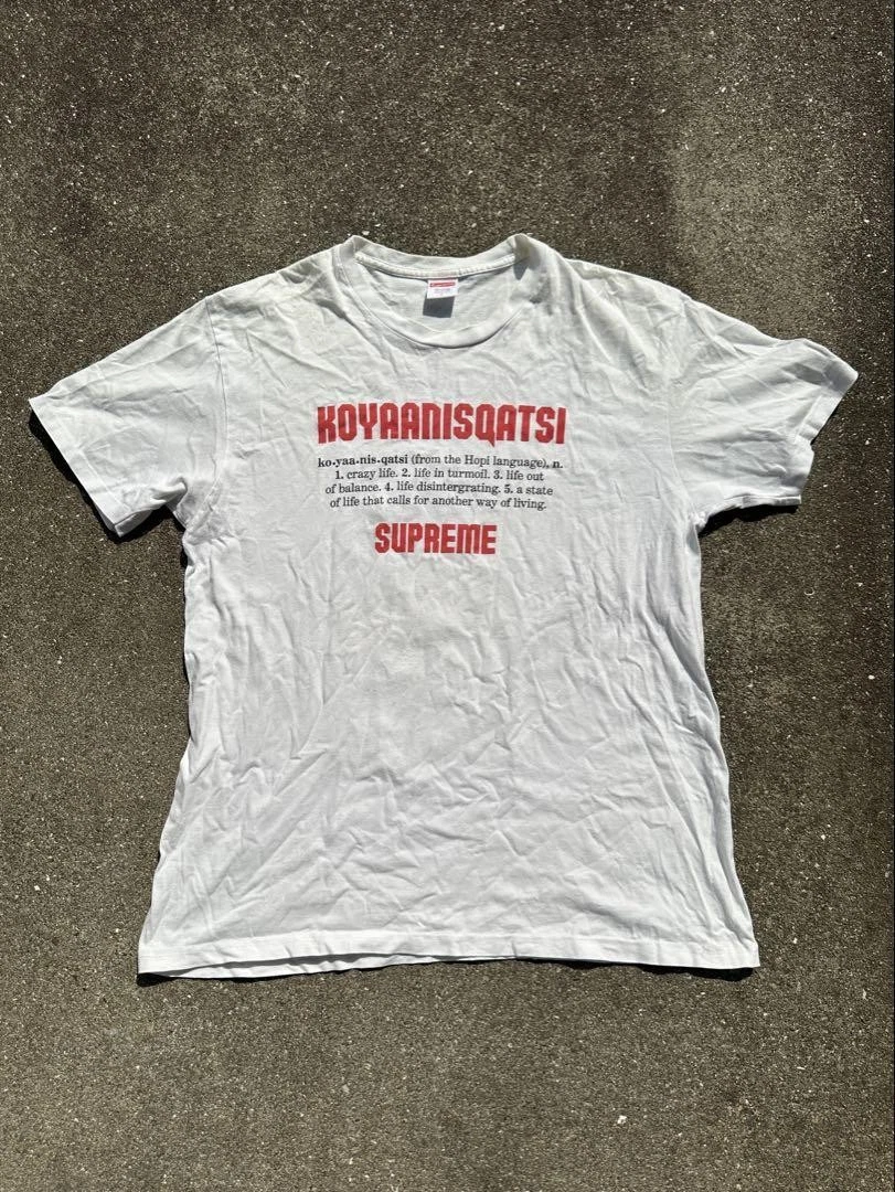 T shirt Collaboration Koyaanisqatsi homme Supreme L bon état mode iconique