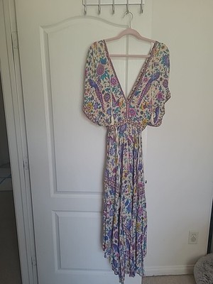 Spell & The Gypsy Lovebird Half Moon Dress Size Small M Maxi Floral Gown |  eBay