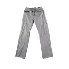 Vintage Levis 501 Jeans Mens 28x30 Gray Made in USA 501-0657 Button Fly Raw Hem