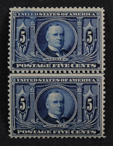CKStamps: US Stamps Collection Scott#326 5c Mint NH OG Line Pair