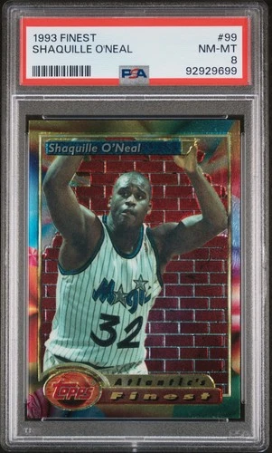 1993-94 Topps Finest - Shaquille O'Neal #99 PSA 8