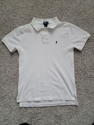 POLO RALPH LAUREN TEENS CLASSIC SRL WHITE POLO SHORT SLEEVE SHIRT SIZE L (14-16)
