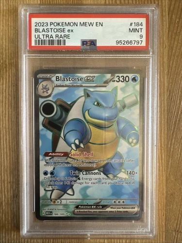 Blastoise ex 184/165 Ultra Rare - English Pokemon 151 PSA 9