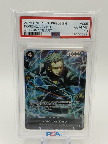 Roronoa Zoro (Alternate Art) graded PSA 10 for sale on eBay