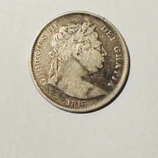 1816 George III Silver Half Crown – Great Recoinage – .925 Silver – Fine/VF