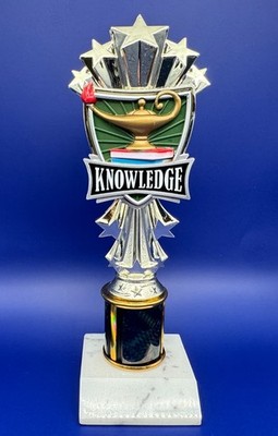 Academic Achievement Trophy   10''-  Marble Base - Free  Engraving - Ships FREE