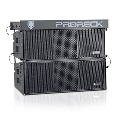 PRORECK Dual 8'' Full Range 4000W Powered Line Array Speaker*2 With Fly Frame