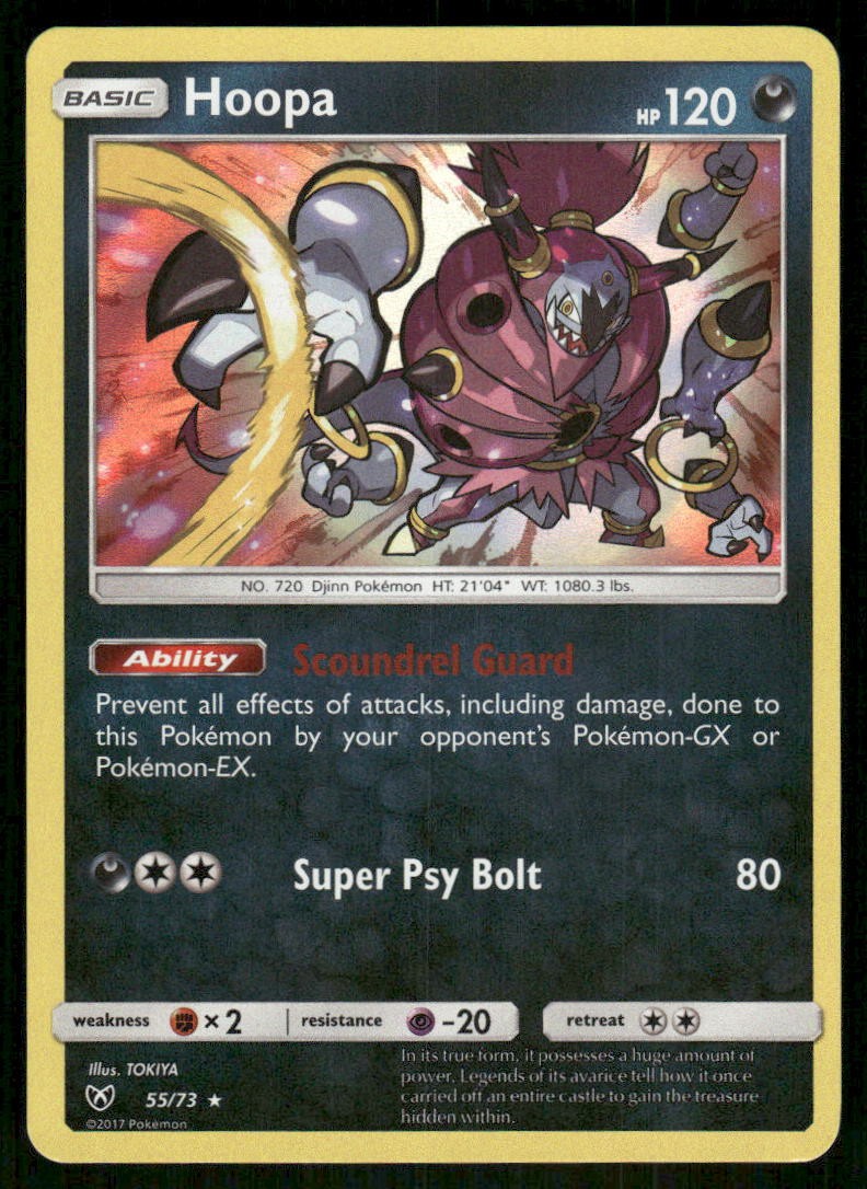 Hoopa 55/73 Holo Rare Shining Legends Pokemon NM