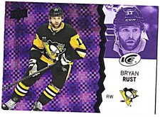 2023-24 UPPER DECK ICE PURPLE #53 BRYAN RUST Pittsburgh Penguins Hockey Card