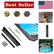 Black 12' Long Pool Fence DIY Section Kit - Durable, Customizable Safety Barrier