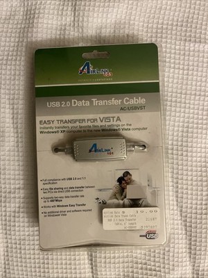 AirLink 101 AC-USBVST USB 2.0 Data Transfer Cable With Software - WORKS!
