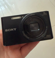 Sony DSC-W830 CyberShot 20.1MP Digital Camera Black 8x Zoom w/Tested English