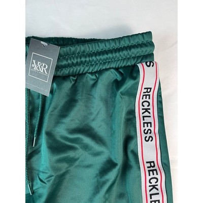 Young & Reckless Green Track Skirt Women's Medium Athletic Mini