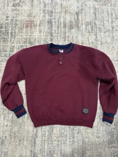Vintage Russell Athletic Hoodie Sweatshirt Mens Medium Button Up Hoodie Made USA