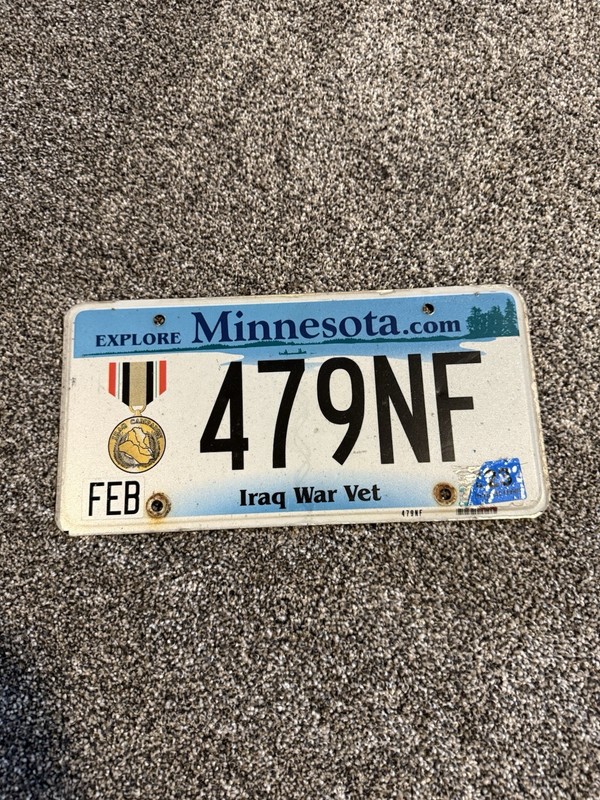 Minnesota Iraq War Veteran License Plate