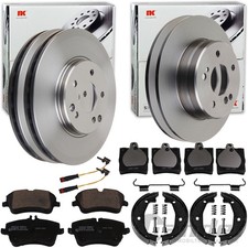 NK BREMSSCHEIBEN + BELÄGE + HANDBREMSE passend für MERCEDES CL W203 C209 R171