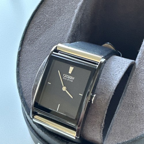 Citizen Eco-Drive 180 Black Dial Black Leather Men's Watch Item No. BL6005-01E - Picture 4 of 24