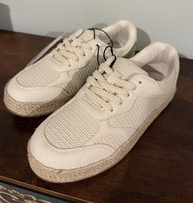 Wonder Nation Girl s White Espadrille Low Top Sneakers Memory Foam