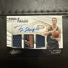 2017-18 TJ Leaf Rookie Patch Auto Panini Absolute /199 #TT3-TJ Indiana Pacers