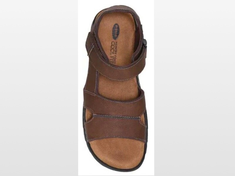New Men Brown Fisherman Sandals Hiking Shoes Dr. Scholls 