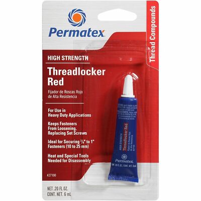 Permatex Hoch Stärke Threadlocker Rot 6ml Für Verwendung IN Schwerlast