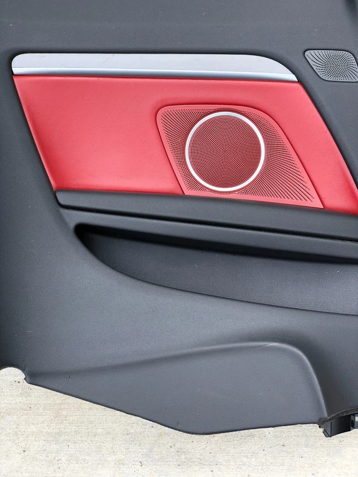 Audi S5 2008-2012 cubierta interior cuarto panel trasero izquierdo rojo/negro Foto 2 de 4