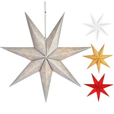 3D Weihnachtsstern Adventsstern 60 cm Papierstern LED Leuchtstern Fensterdeko