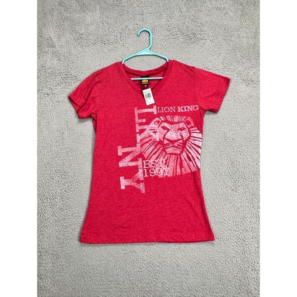 Disney Shirt Womens Large Red The Lion King Preppy Lightweight Tee