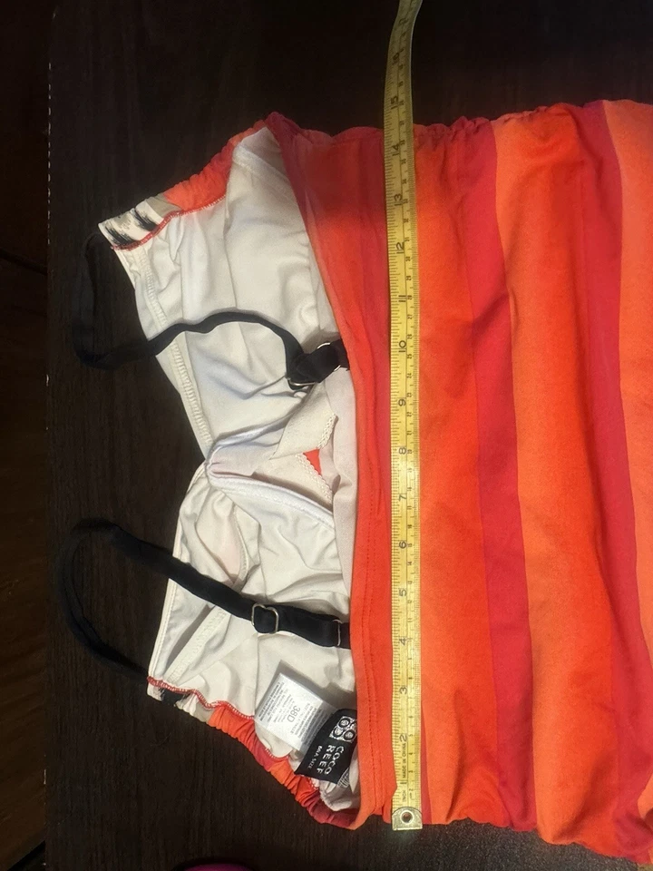 Coco Reef 38D Swim top Orange Stripe & Black Catalina Swim Skirt XL - Image 4 of 4
