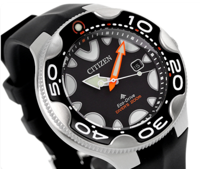 Citizen Promaster Orca Dive Black Dial Watch Polyurethane Band