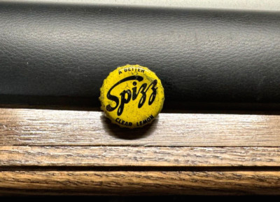 VINTAGE SPIZZ CLEAR LEMON SODA POP CORK BOTTLE CAP PERFECTION CO WACO TX