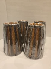 Black and Gold chandelier shades set of 4. Beautiful.  Brand New. Wrapped 