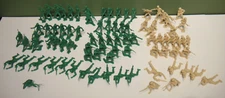 Tim Mee ??  - Green & Tan - WWII Army Men - Lot of 85 - Soldiers Infantry
