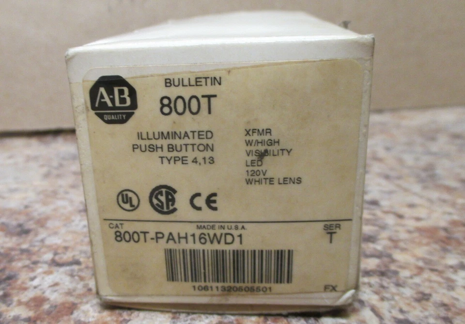 Allen Bradley Bulletin 800T-PAH16WD1 Blanco Iluminado Pulsador Ser T 120 V Foto 2 de 4