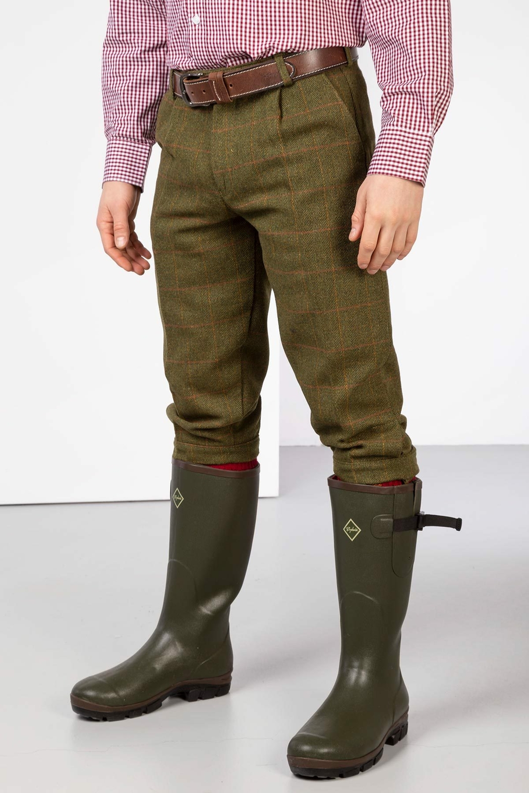 Pantalones cortos cortos recortados para hombre Breeks Huntsman Derby a cuadros tweed tiro caza