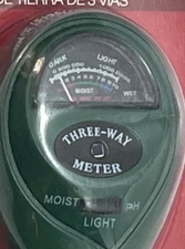 3 Way Soil Meter - Sunlight - Moisture - PH - Indoor or Outdoor