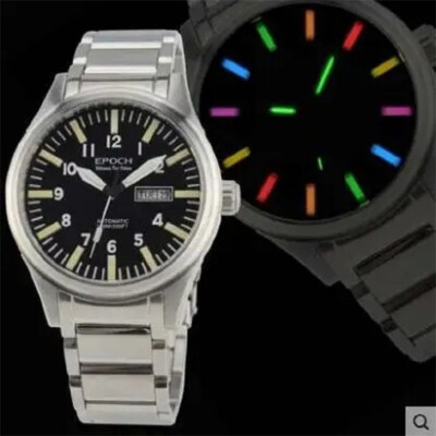 EPOCH Men Strong Luminous Rainbow Light Automatic Watch Miyota 21Jewels Sapphire