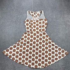 Xhilaration Sleeveless Dress Womens XS Cream Mesh Accent A-Line Stretch