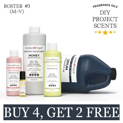 AROMA DEPOT Fragrance Oil For Soapmaking Bath Bomb, Scented Body Butter, Incense making Bulk