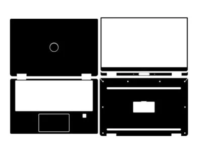Custodia adesiva in pelle di carbonio protezione laptop KH per Dell XPS 13-9365 13,3"